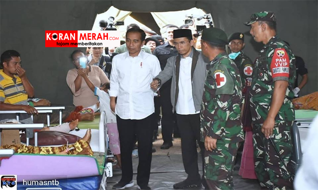 relawan jokowi bantu korban gempa